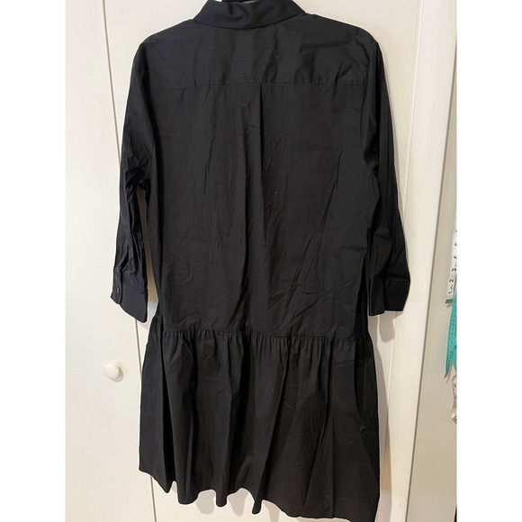 The Shirt Dress By Rochelle Behrens Button Up Long Sleeve Black Size XL Womens - Picture 5 of 5